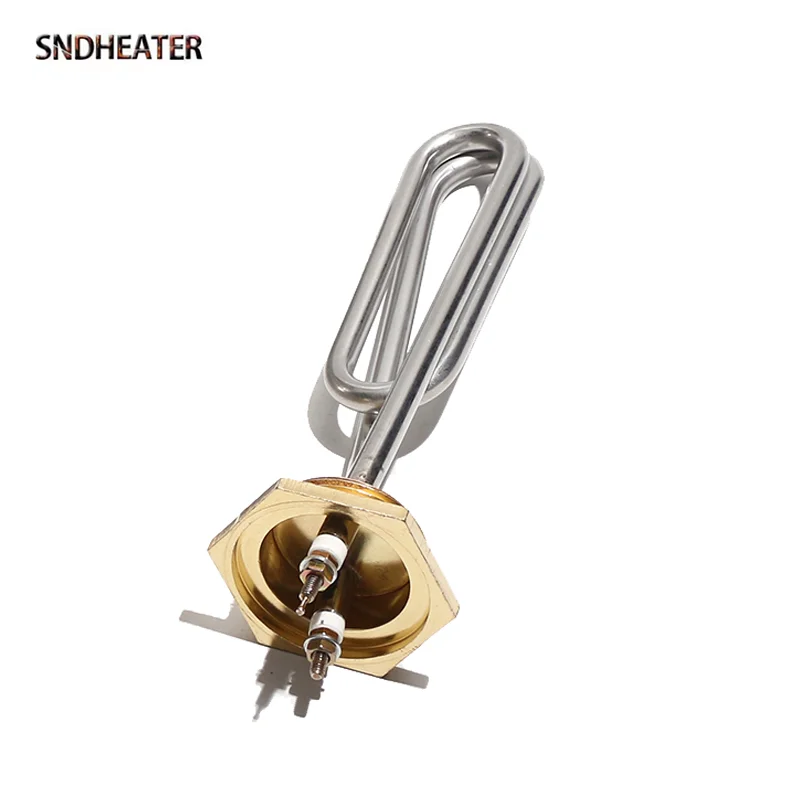 

SNDHEATER 220 В G1 1/4 "BSP Медная резьба Водяной нагревательный элемент Однофазный солнечный изогнутый нагреватель Сопротивление 1000 Вт 1500 Вт 2000 Вт 2500 Вт