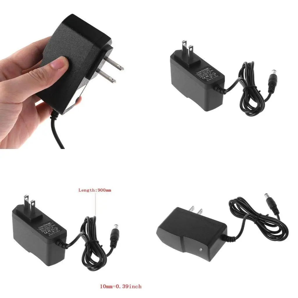 

Y1UB EU US Plug Lithium Power Adapter 12.6V for DC 1A Battery 18650 Intellige