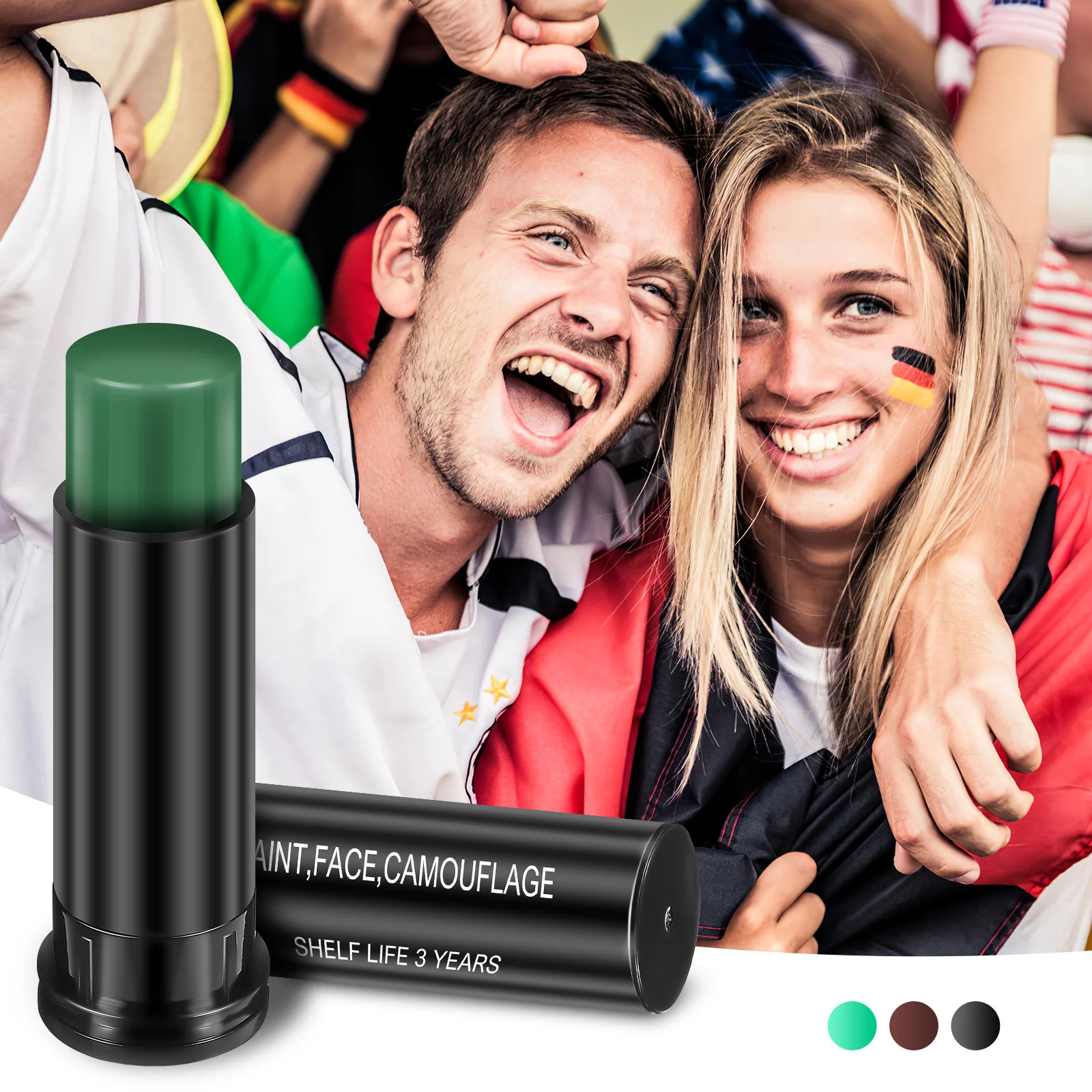 

6Pcs Eye Black Sticks for Sports Face Paint Makeup Sweat Resistant Football Baseball Soccer Eye Black Eyeblack Stick