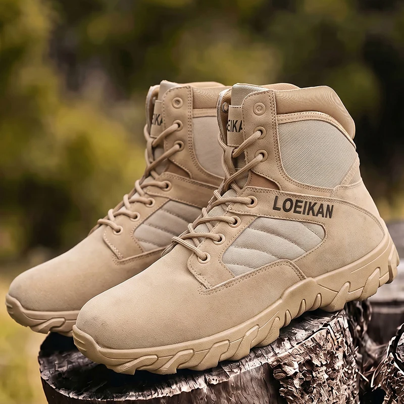 Taktische Stiefel für Herren, stoßdämpfend, rutschfest, hohe Schuhe für die Jagd, Trekking, tägliche Arbeit im Freien – Detail 17