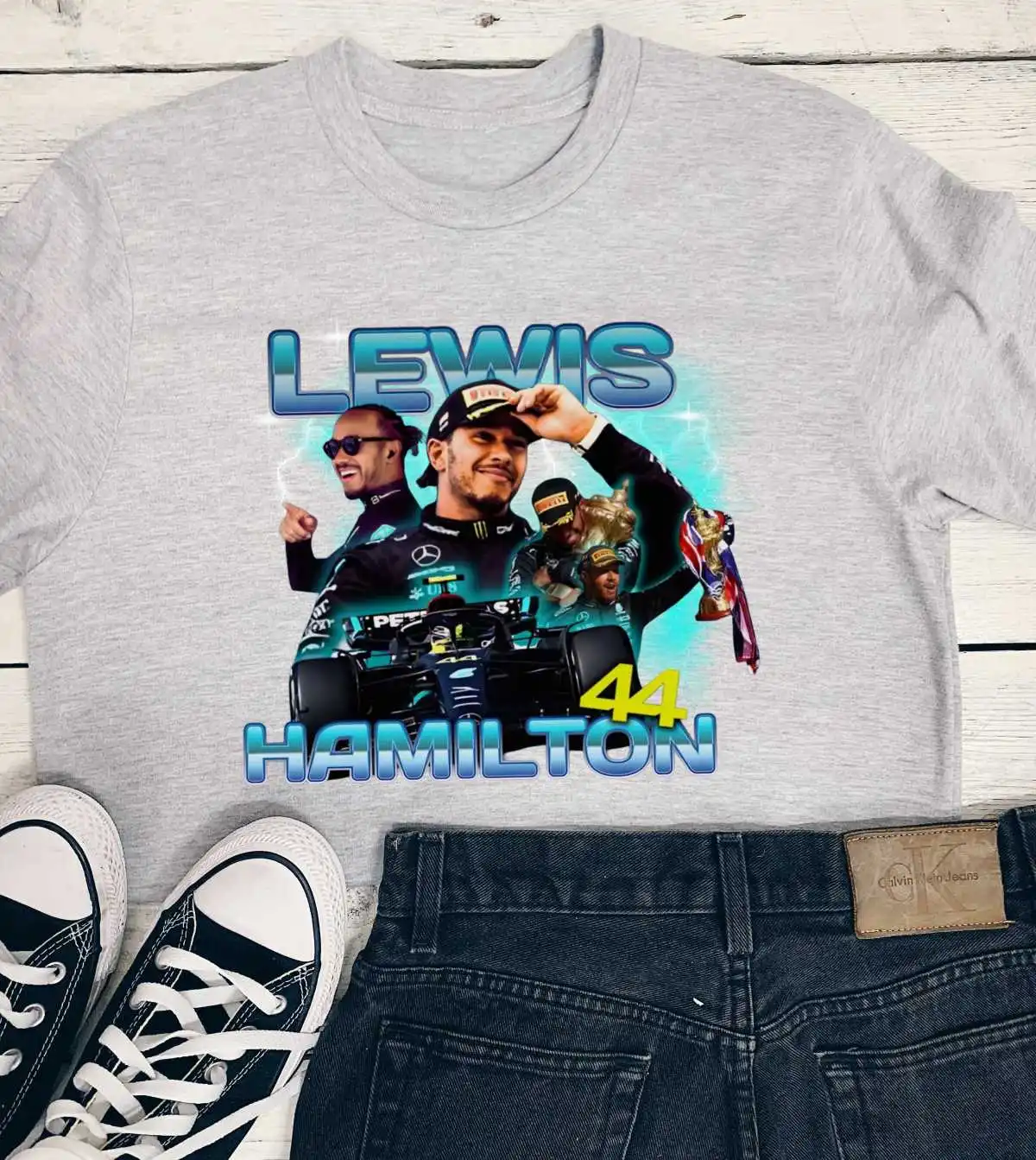 

Racing Driver Lewis Hamilton T-shirt Size 44 2026 Summer Men's Women's Luxury Fashion Cotton Men's T-shirt Y2K Oversized T-shirt