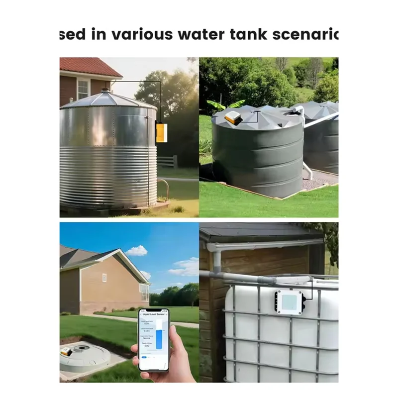 AAAEL-Tuya 300M ME204R RF433 Gas Detector LED Display Portable Smart Home Device Gas Tank Meter LGP Tank Measure 1M/50Kg