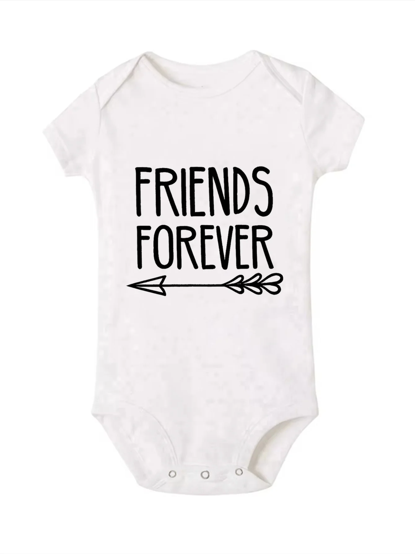 Forever Good Friend Pattern Newborn Jumpsuit Birthday Party Set Bodysuit Children S Summer Short Sleeved Jumpsuit Baby Gifts