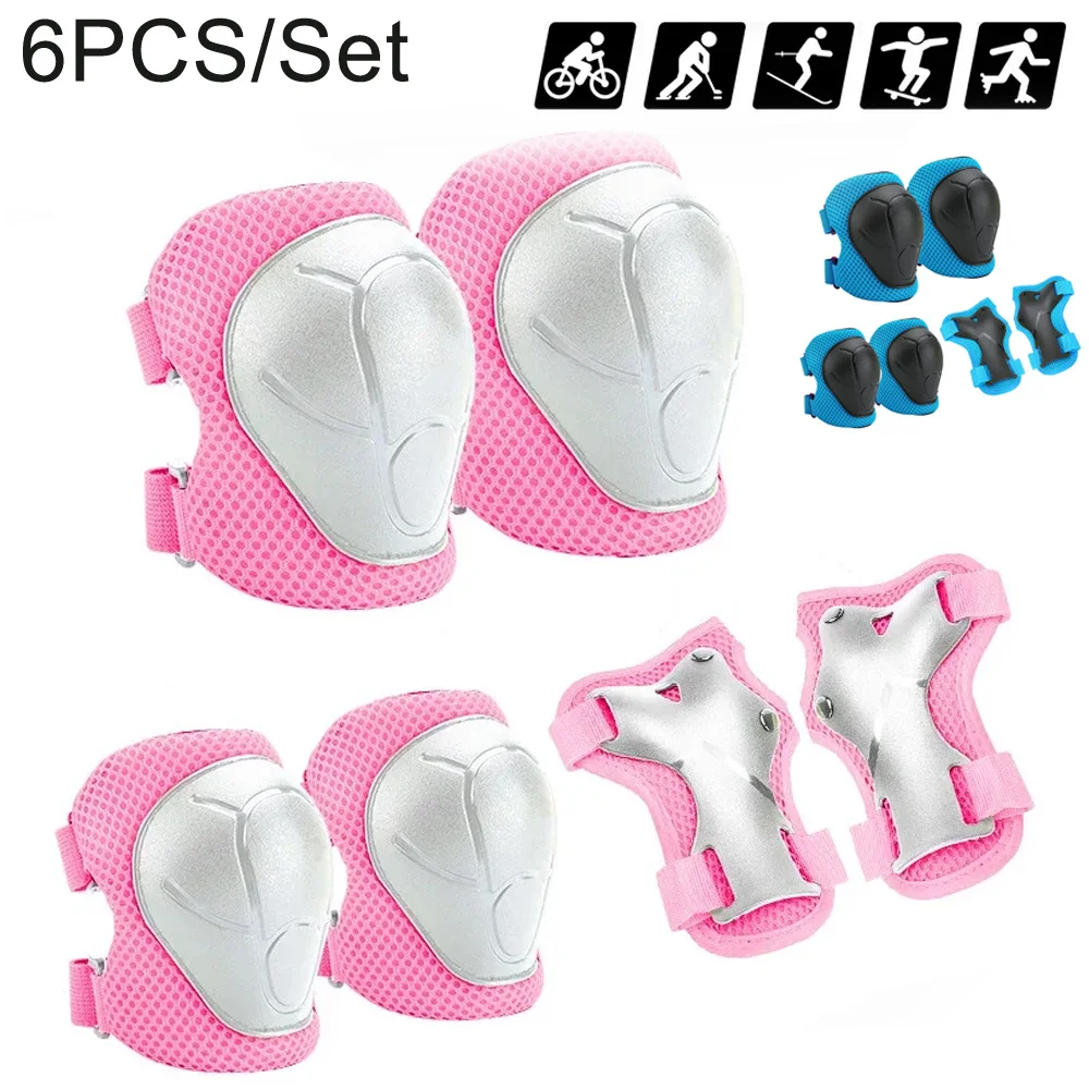 Kids Protective Gear Set Knee Pads for Kids 4-10 Years Toddler Knee and Elbow Pads with Wrist Guards for Skating Cycling Bike