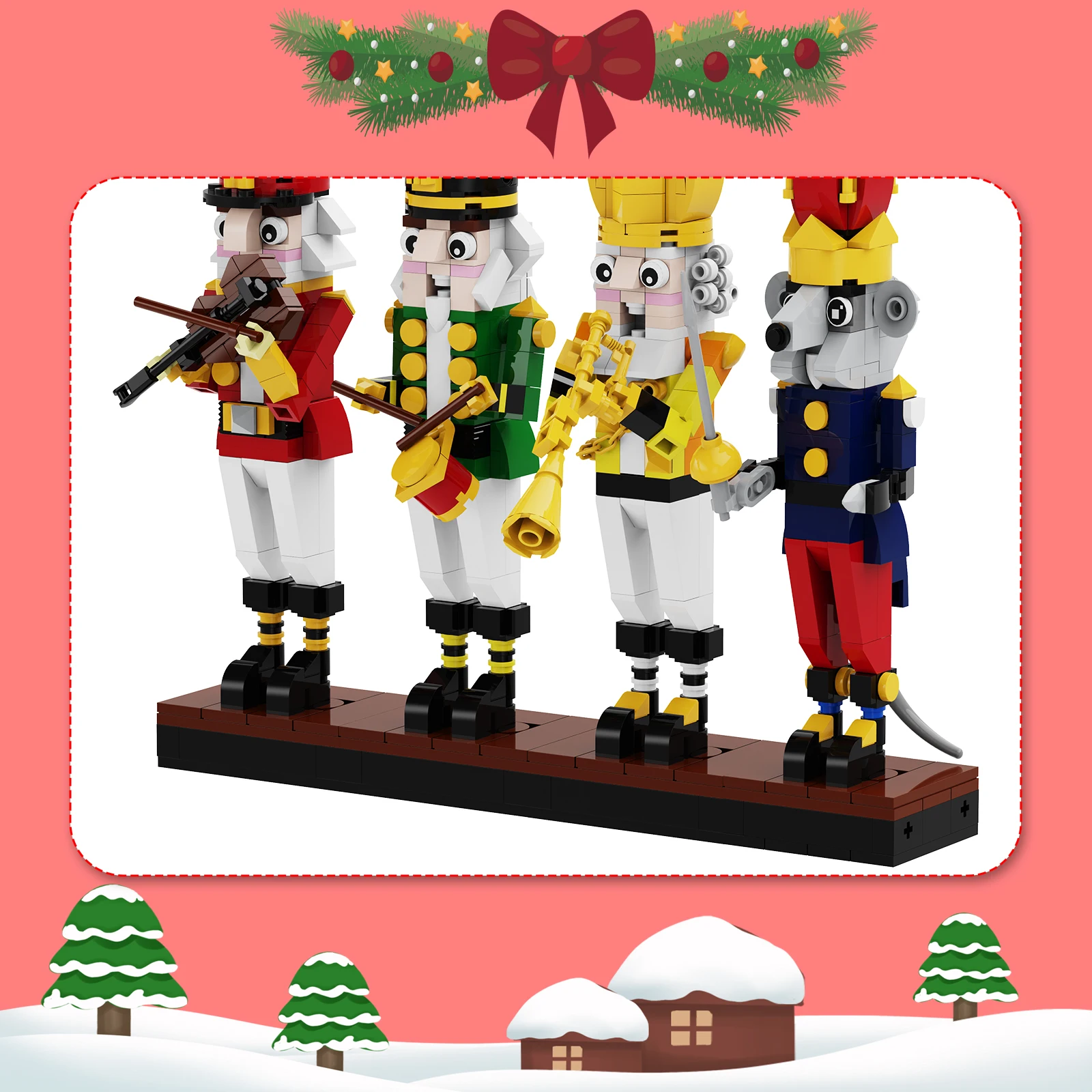 BuildMoc The Nutcrackered And The Mouse King Building Block Set Christmas Traditional Decoration Doll Model Brick Toy Child Gift