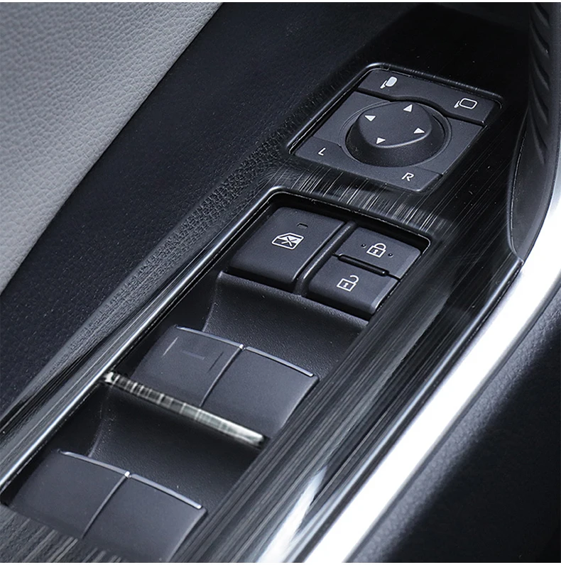 Für Toyota RAV4 XA50 2019 2020 2021 2022 2023 2024 2025 Hybrid Edelstahl Auto Fensterheber Schalter Knopf Abdeckung Aufkleber – Detail 8