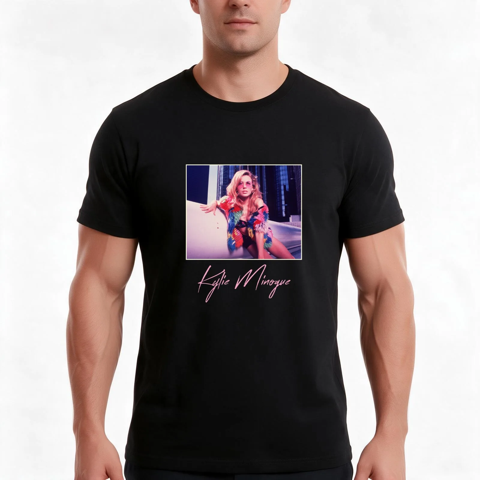 Kylie Minogue - Vintage Print T-Shirt, Summer Casual Cotton Tee, Oversized Streetwear Tops, Vintage Graphic Print, 100% Cotton