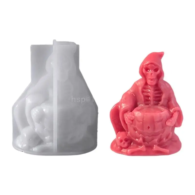 

Ремесленная форма в форме черепа, форма для украшения Хэллоуина, силиконовая текстура для свечи