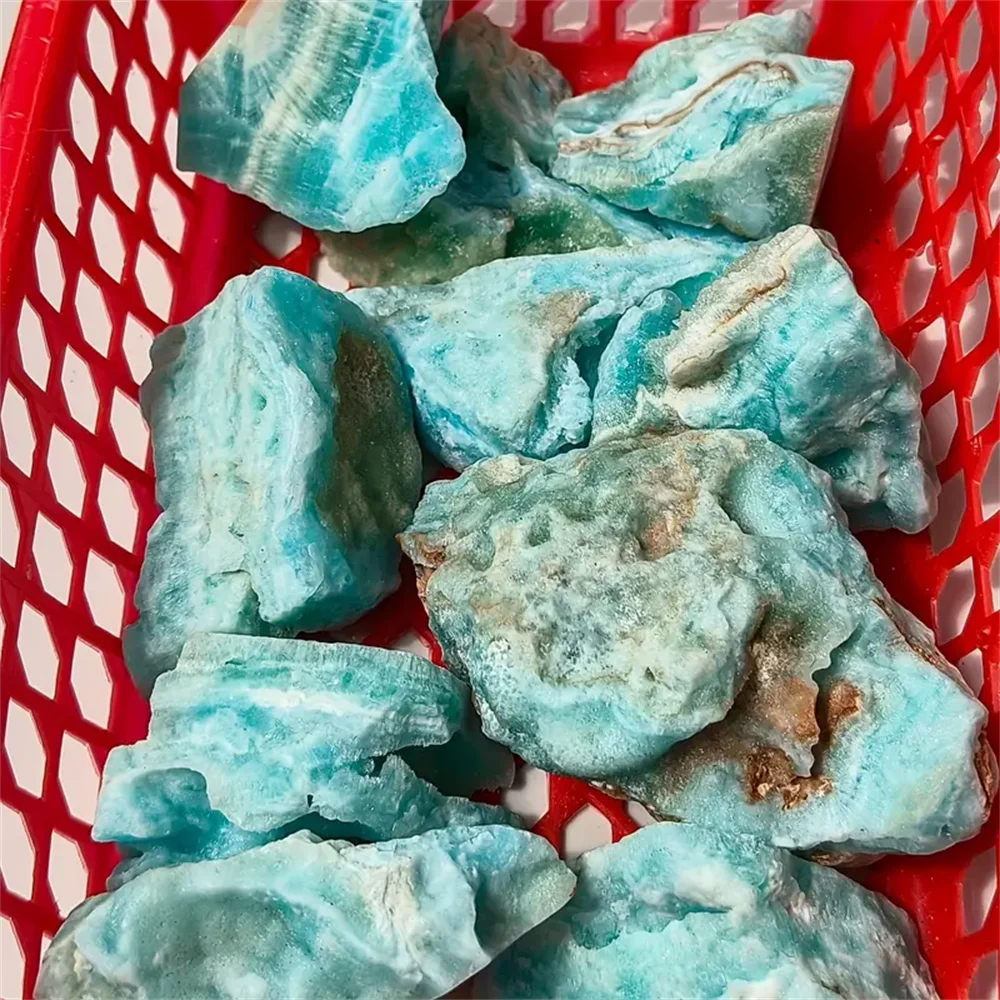 1pc Rare Blue Aragonite Raw Stone Specimen - Natural Smithsonite Crystal Quartz, Bohemian Style Home & Office Desktop Decor
