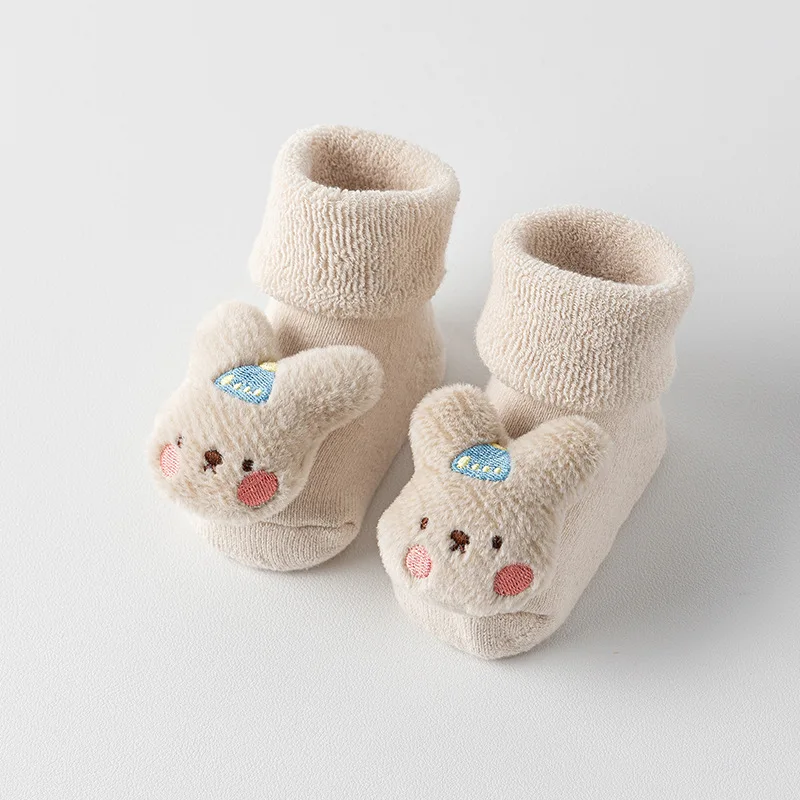 New Cute Kapybara Socks Anti-Slip Soft Cotton Winter Floor Socks Cartoon Animals Pattern Warm Newborn Stockings for Boys Girls