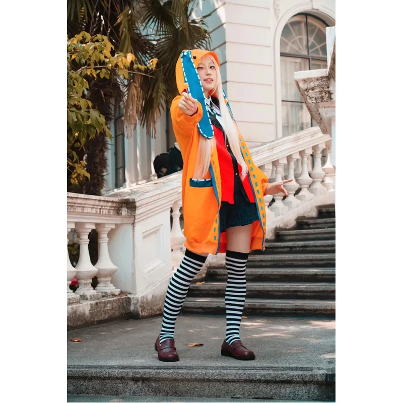 Anime Kakegurui Costume Cosplay Kirari Momobami Uniforme Yumeko Sayaka Giocatore d'azzardo compulsivo Ragazza della scuola giapponese Gonna a pieghe Vestito