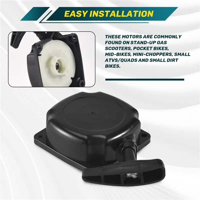 Leading-Edge-Recoil Pull Starter With Claw Pawl Cog For 33Cc 43Cc 47Cc 49Cc 50Cc Pocket Dirt Bike Scooter Chopper ATV
