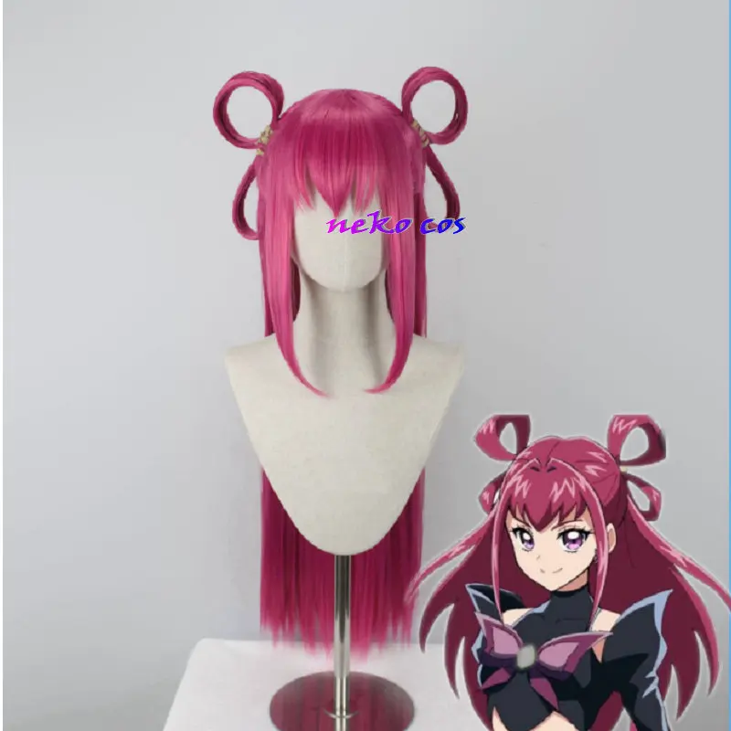 

Костюм для косплея Nekocos Yes! Precure 5GOGO! Dark Pretty Cure, парик, красный парик, розовый длинный парик