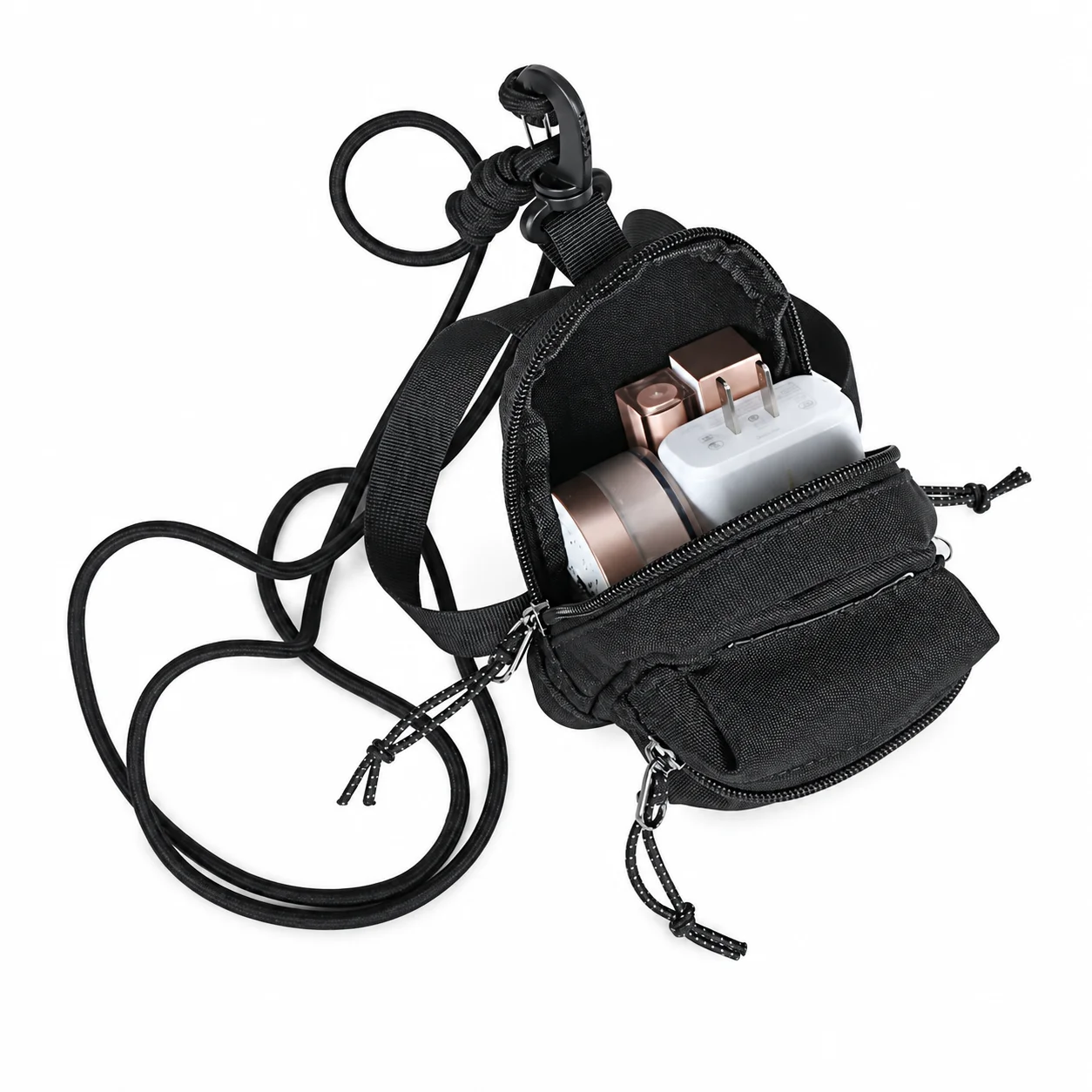 Mini Crossbody Pouch Bag, Lightweight Oxford Cloth Shoulder Pack for Cards Earbuds Keys Daily Travel