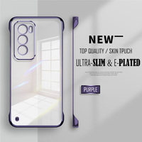 Plated Transparent Slim Frameless Phone Case For Oneplus 9RT 9R 8T 8 9 Pro Lens Protection Plating Back Cover