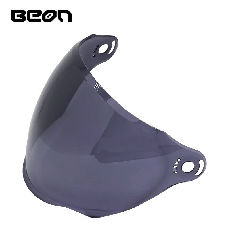 BEON-Demi-casque de moto, B112, Lentilles arc-en-ciel, Coloré, Plaqué argent, Thé profond, Protection solaire transparente, Wi