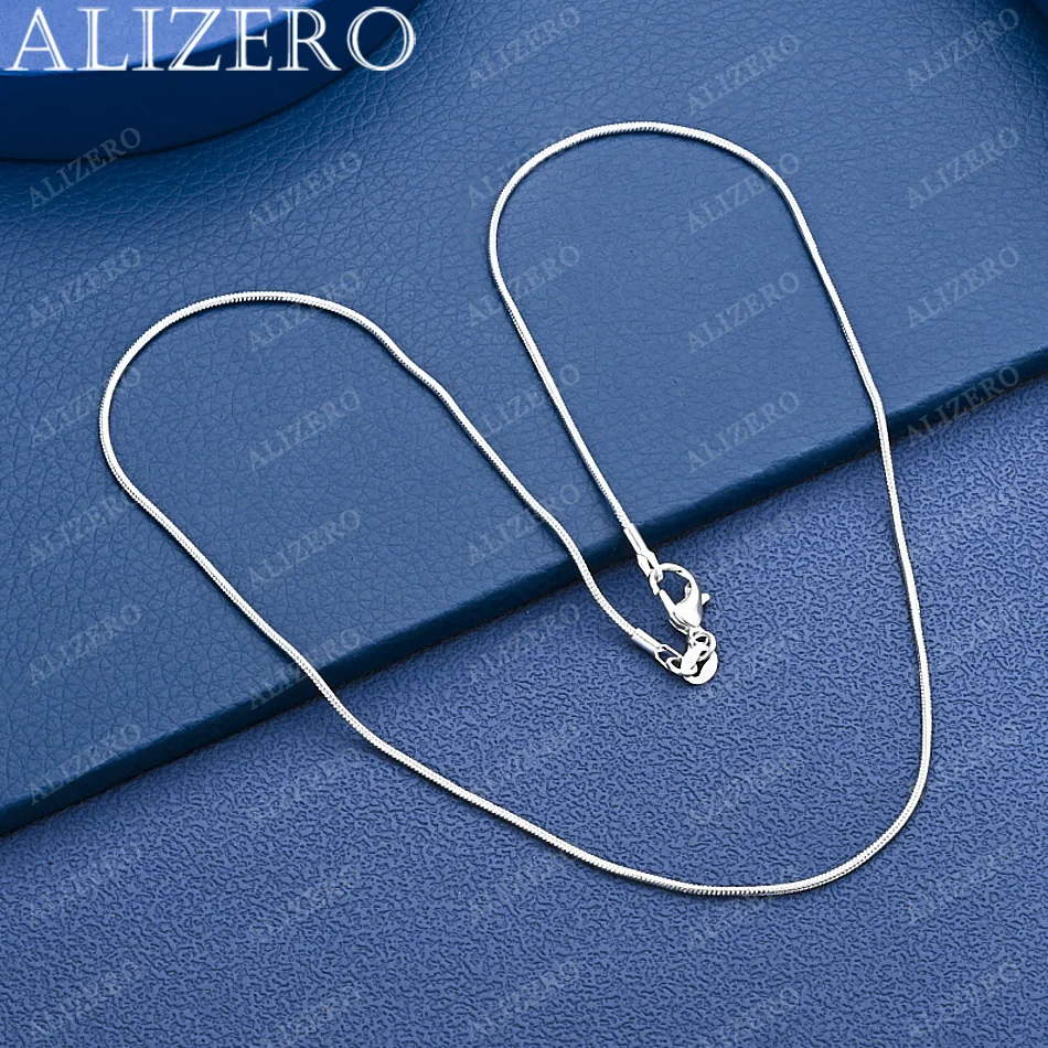 ALIZERO 925 Sterling Silver 40-75cm Snake Chain Necklace For Women Creativity Gifts Street All-match Party And Daily Wear