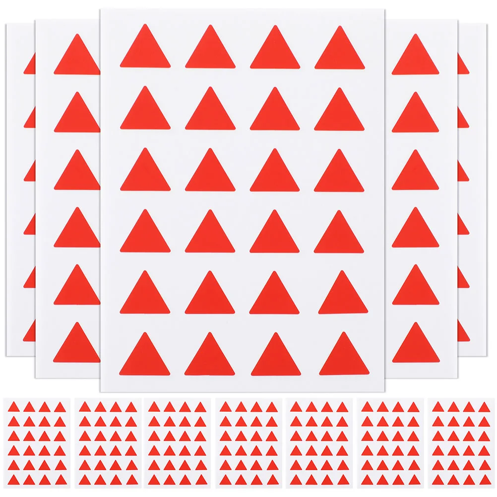 576 Pcs Map Sticker Adhesive Classification Triangle Shape Label Stickers Marking Nail Patch Indicator