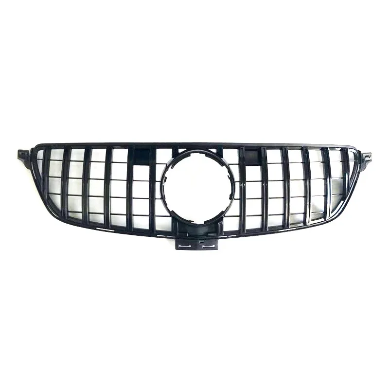 Silver Piano Black Vertical Bar Grille for GLE63 Coupe W292 GLE350 400 450 Upgrade GT GTR 2015-2019 Model Years