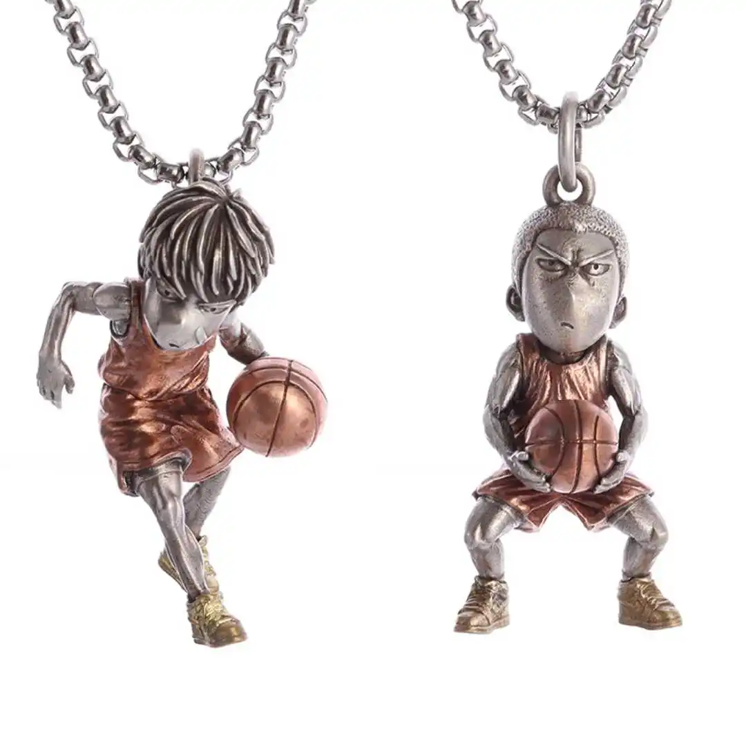 Anime Character Basketball Boy Athlete Pendant Necklace Men Women Couple Cool Fashion Jewelry Gift Jewelry