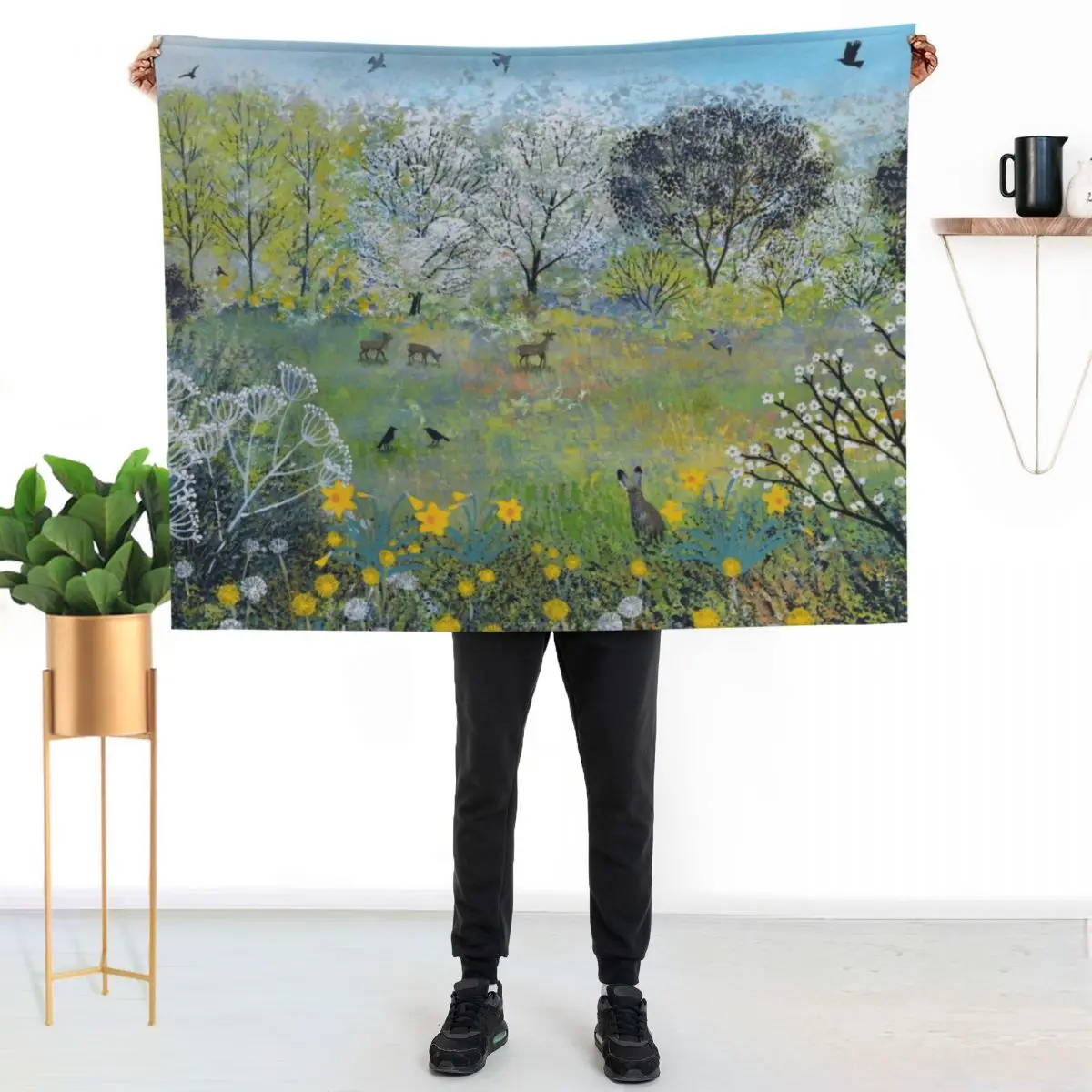 Looking Over Spring Meadow Throw Blanket Sofas For Sofa Thin Bed covers Hairy Camping Extra Large Throw Blankets