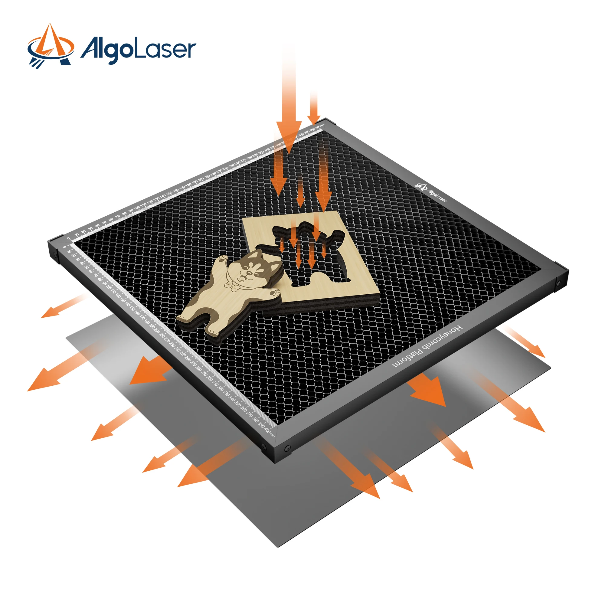 ORTUR AlgoLaser Laser Cutting Aluminum Working Table Board Platform for CO2 Diode Laser Engraving Acrylic Wood Cutting Platform