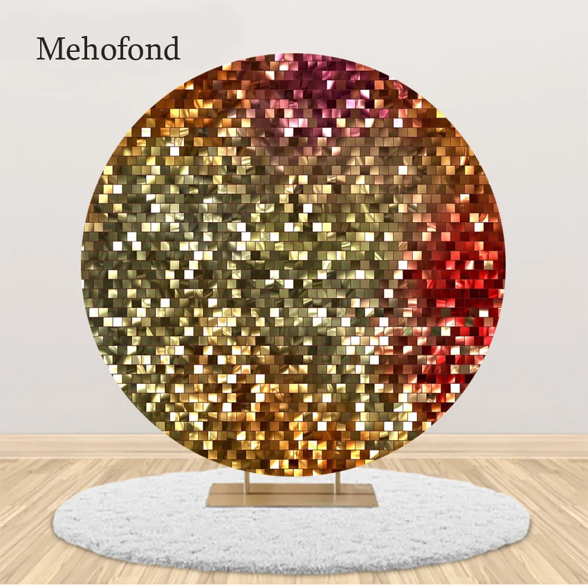 Fondo personalizado redondo con purpurina para boda, decoración de lentejuelas para ducha nupcial, accesorios de fondo para fotografía de retrato, estudio fotográfico