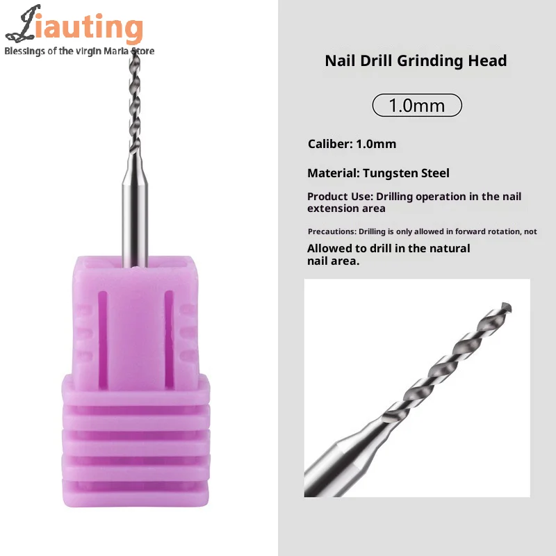 Testa di molatura per perforazione di nail art Punte per trapano per unghie in acciaio al tungsteno Accessori per macchine per utensili per manicure stile punk fai da te