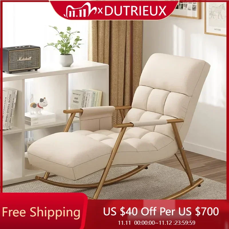 

Floor Rocking Chairs White Portable Luxury Modern Chairs Living Room Single Lounge Sillones Modernos Para Sala Home Furniture