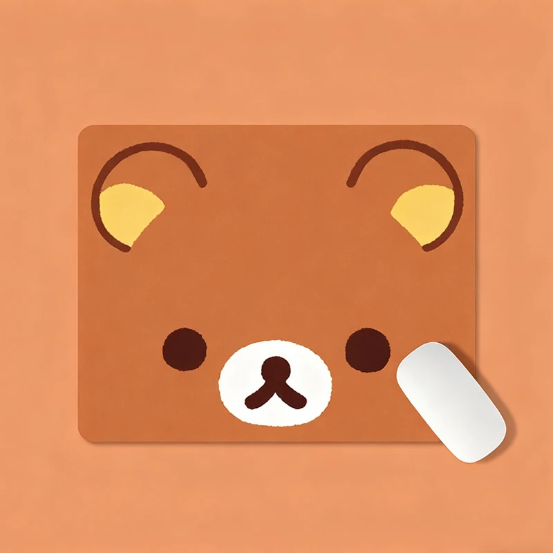 

Lovely Rilakkuma Cartoon Pad Gaming Cute Glass Mouse Pad- XXL Hard Tempered Photovoltaic Surface for FPS eSports Gaming Desk Mat