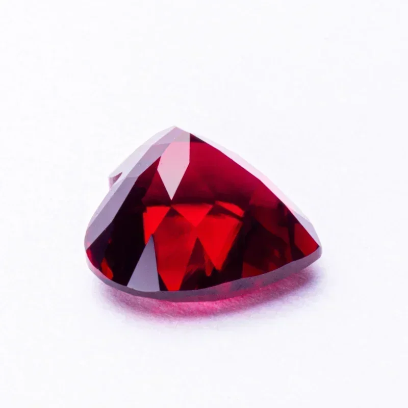 

Lab Grown Ruby Heart Shape Pigeon Blood Red VVS1 Gemstone For Charms Diy Jewelry Making Materials Selectable AGL Certificate