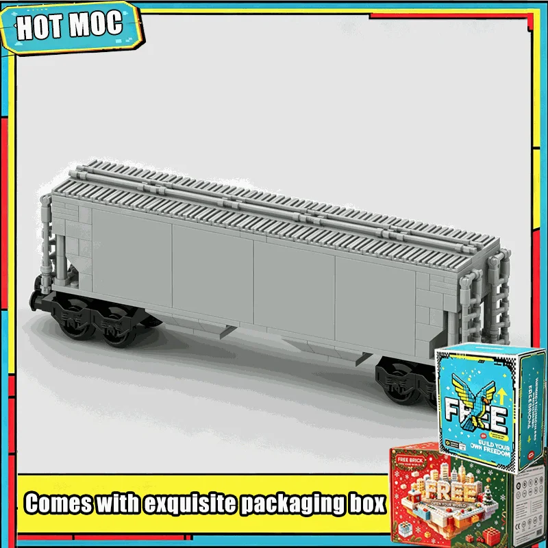 266 Parts Railway Hopper Wagon Building Blocks MOC Freight Train Car Assembly Creative Educational Toy Popular Gifts For Model