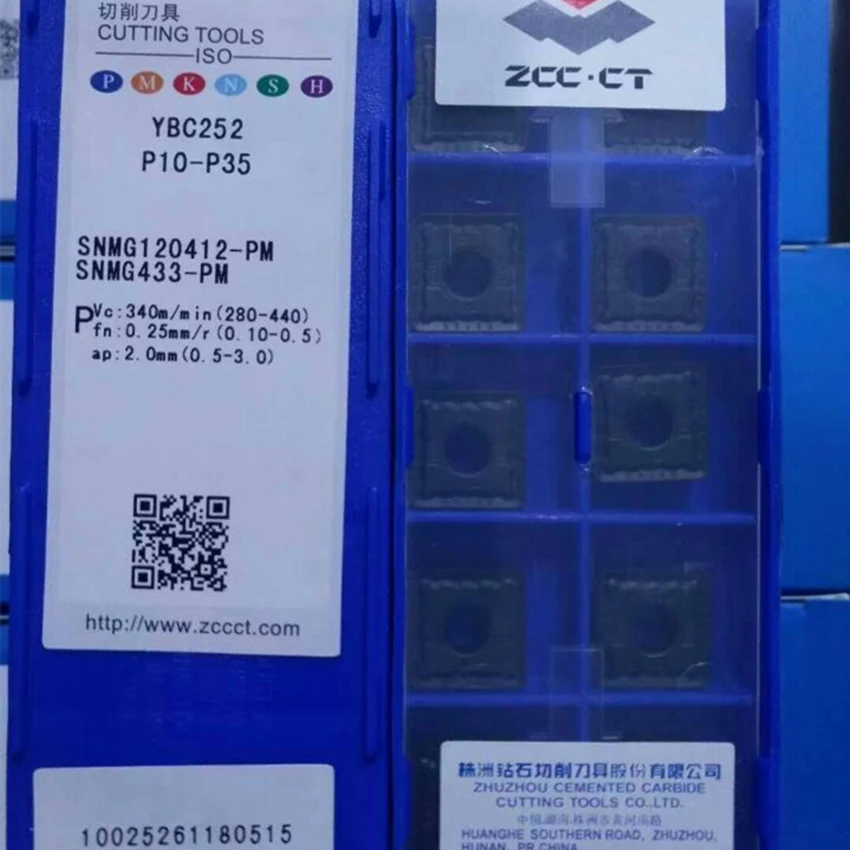 

SNMG120404-PM YBC252/SNMG120408-PM YBC252/SNMG120412-PM YBC252 ZCC.CT CNC carbide inserts 10pcs/box