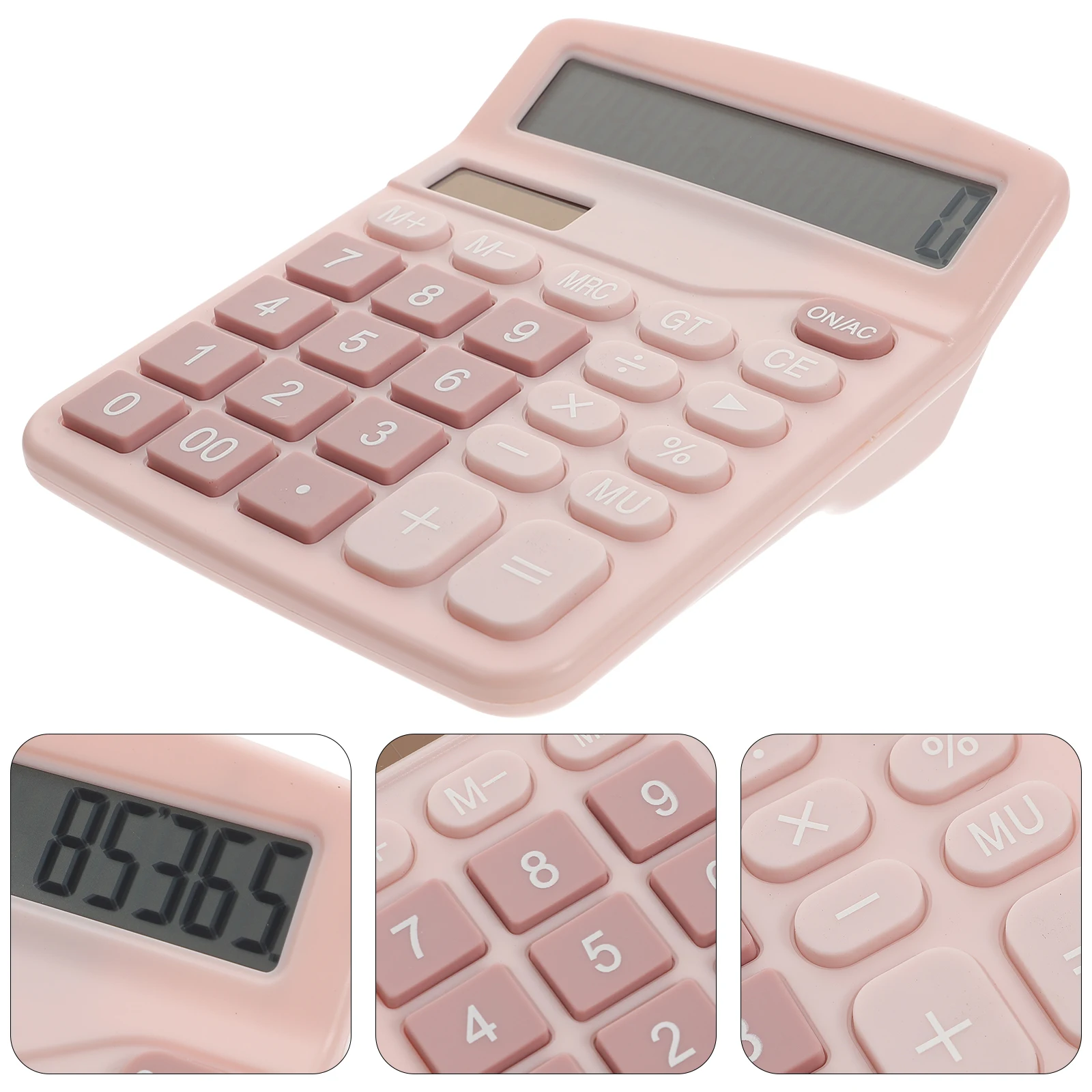 

Solar Calculator Two Line Pocket For Office Student Math Operations Dual Power Lightweight Abs Multi Use Computing