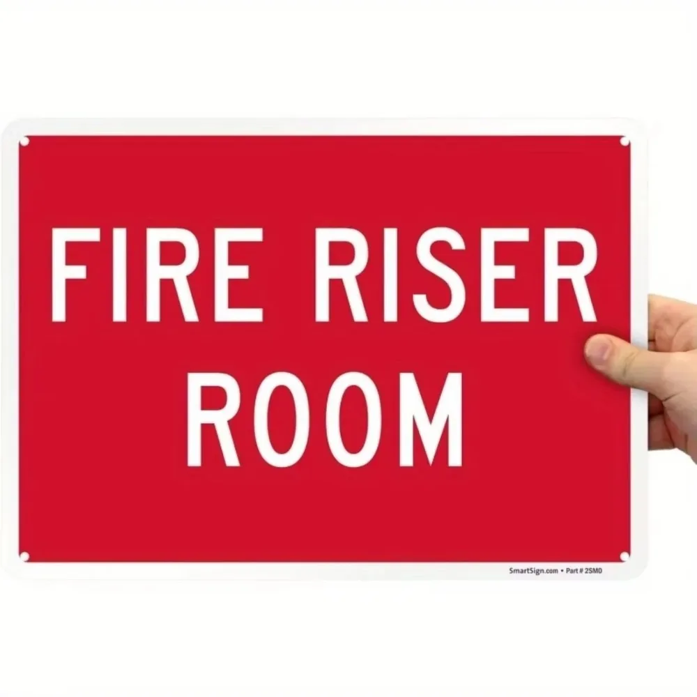 CIFbuy Personalized Fire Riser Room Metal Plaque Custom Industrial Wall Art Home Safety Sign Decor