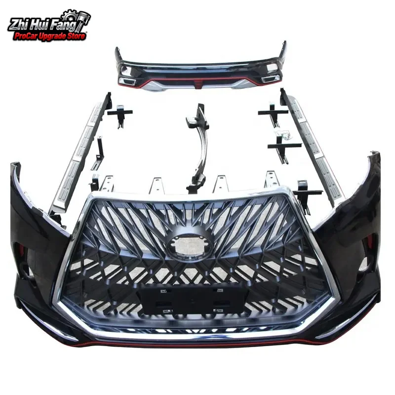 

Подходит для модифицированного обновления Highlander LX570 2015-2019 гг. Комплект переднего и заднего бампера