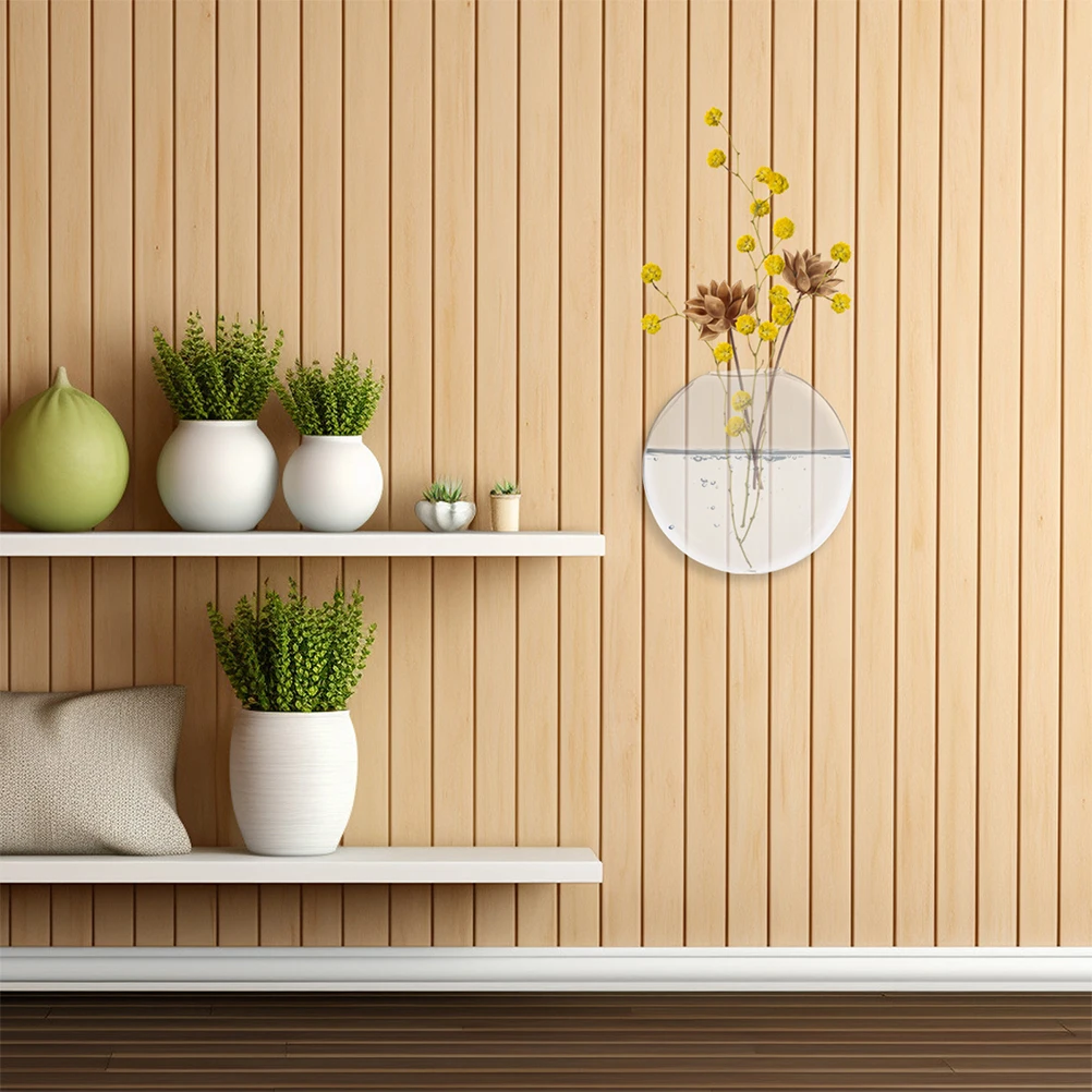 

4Pcs Wall Mounted Glass Hydroponic Vase Hanging Planter Indoor Plant Holder Succulent Flower Terrarium Decor Hydroponic Vase