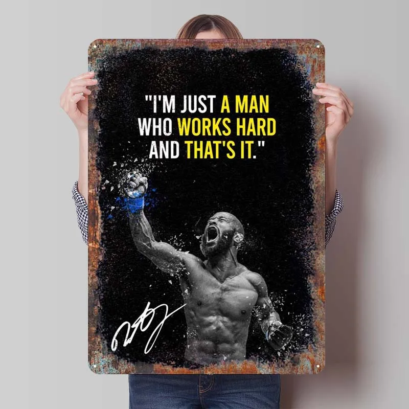 Demetrious Johnson Metal Sign Sports Poster Gaming Room Decoration Home Custom Tinplate Sign for Wall Art Decoration Retro Decor