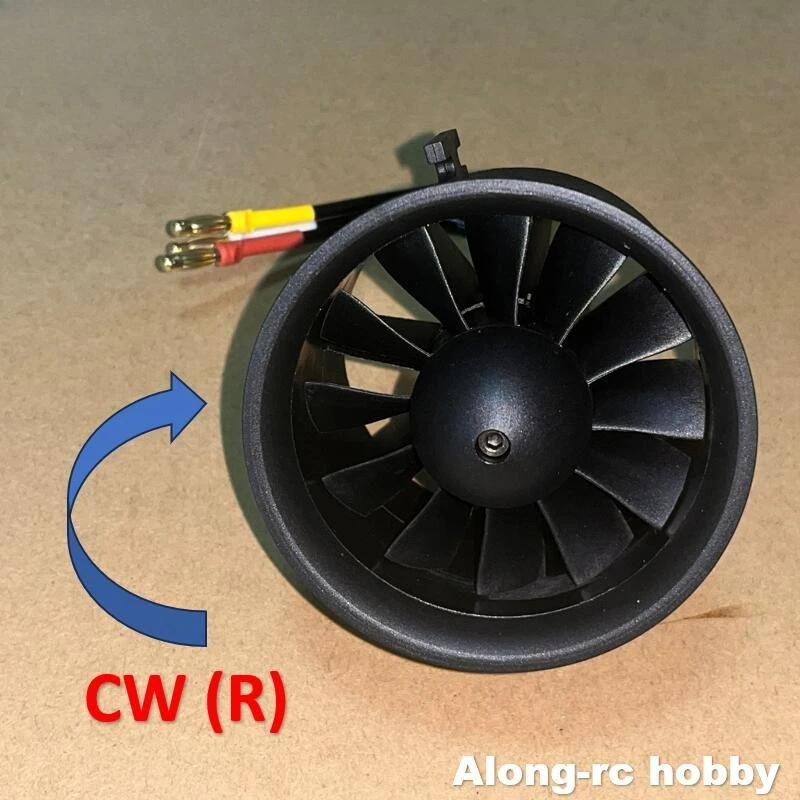 Freewing AL37 6S 70mm 12-Blade EDF Power System Set, Standard & Reverse Inrunner Motor Ducted Fan Unit E7219 E7219R