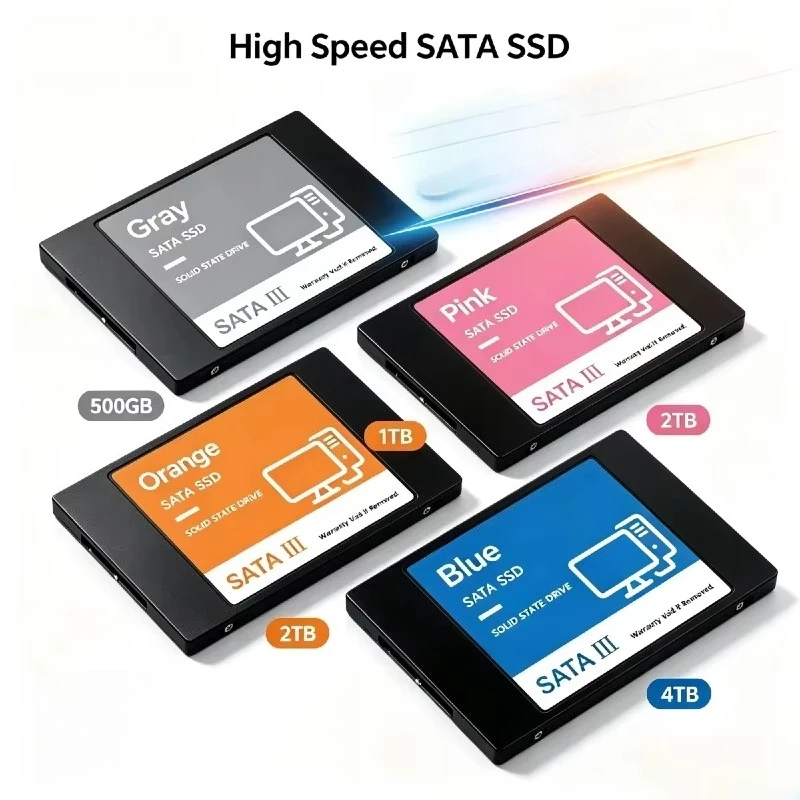 New Original 2.5 Inch SATA3 SSD 500GB 1TB 2TB 4TB Internal Solid State Hard Drive for Laptop Desktop Max Pro Ultra Speed