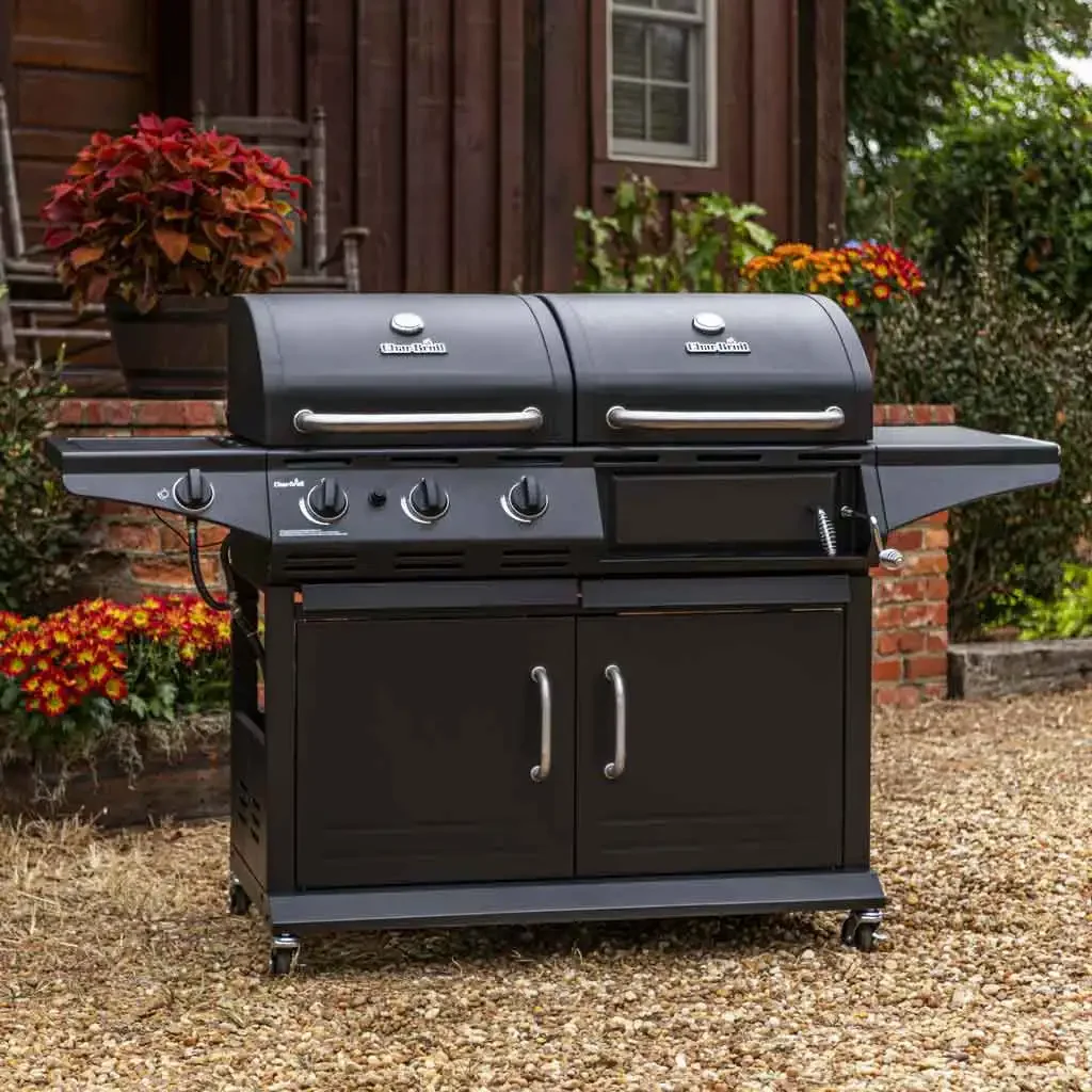 For gas and carbon dual purpose courtyard barbecue rack, charcoal barbecue stove, large American style stew oven