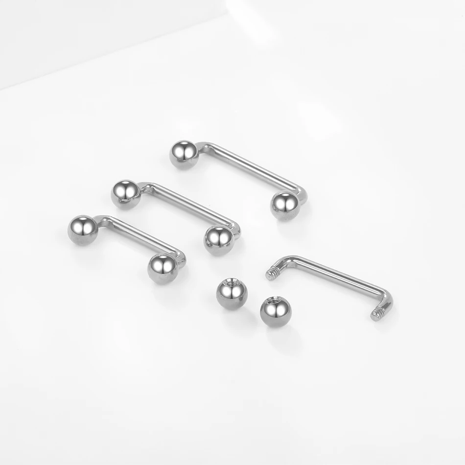 Titanium Piercings Double Ball Staple Micro Dermal Anchor Bars