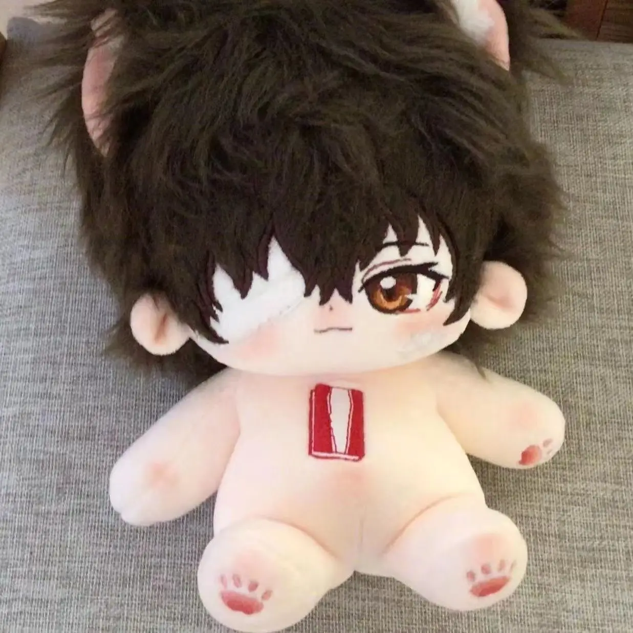 Bungo Stray Dogs Dazai Osamu Cosplay Cotton Doll Adorable Delicacy Delicate Furry Maumet Cartoon Anime Puppet Soft Naked Baby