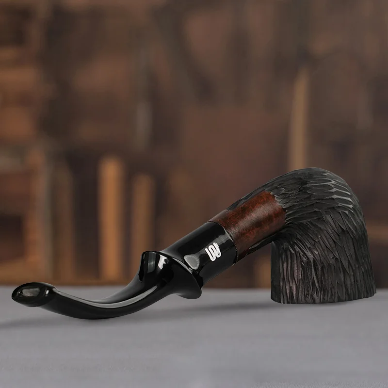 الثعلب القديم أنبوب التبغ الصغير براير منحوت يدويًا الأنابيب 9 مللي متر تصفية مقبض منحني الأنابيب المحمولة هدية صندوق التعبئة والتغليف مع الوصول التنظيف #5