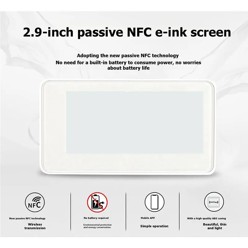 B63B-2.9Inch Passive -Powered E-Paper Display Battery-Free Tag Screen Low Power E Ink Module For Smart Labels Iot