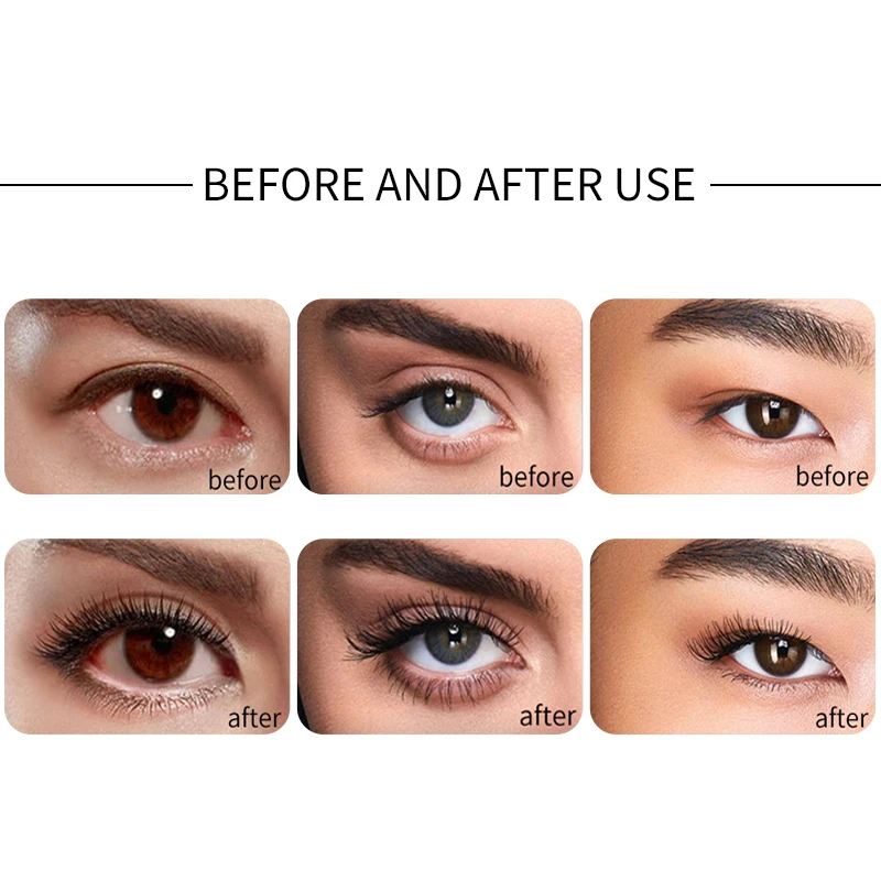 Waterproof Mascara 4D Silk Fiber Lengthens Curling Thick Eyelash Extension Volume Eyes Makeup Cosmetics 2in1 Mascara Mask Rimel