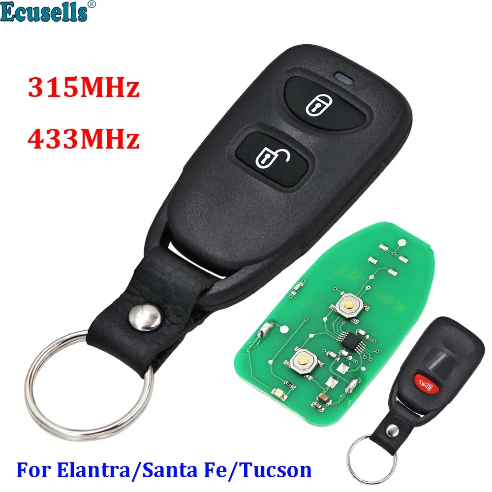 

2+1/3 Buttons Remote Control Key Transmitter Fob 315MHz 433MHZ for Hyundai Tucson Santa Fe Elantra 2006-2011