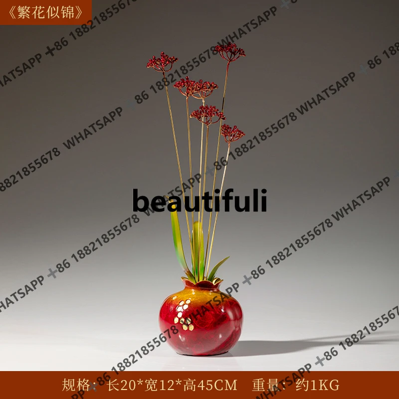 Brass ornaments, copper handicrafts, new Chinese home furnishing, living room entrance decoration