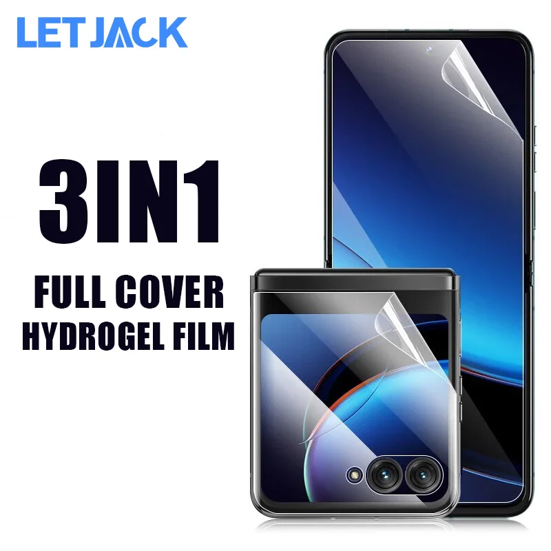 

3IN1 Screen Protector Hydrogel Film For Motorola Razr 40 50 Ultra Inner Protective For Motorola Razr 5G Front Back Soft Film