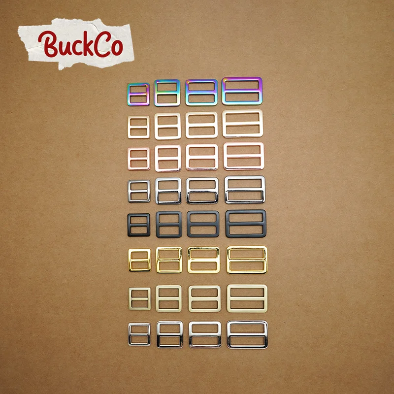 20pcs/lot Metal Non-Welded plating roller pin Tri-Glid for backpacks straps dog collar accessory 8 Colour 10 to 30mm 4 sizes